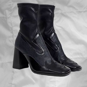 Western style sock boots